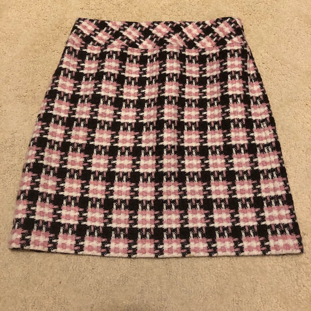 Wool plaid LOFT mini skirt